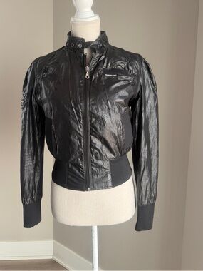 Vintage Shiny Bomber Members Only